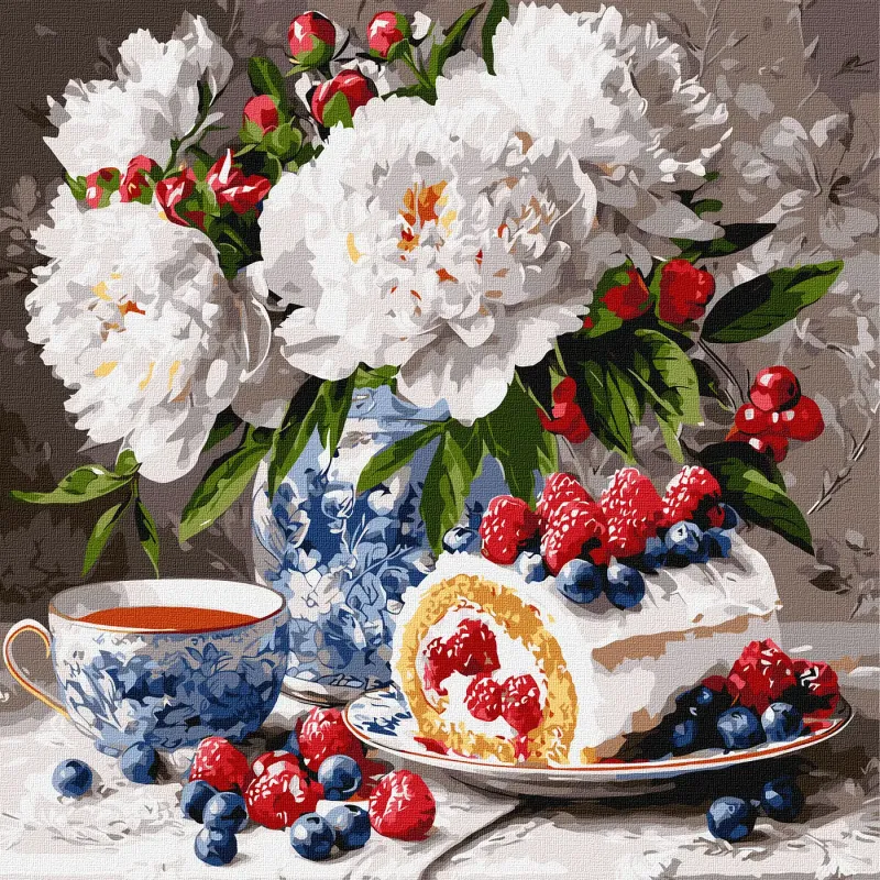 Painting by numbers - Peonies and berries ©art_selena_ua
