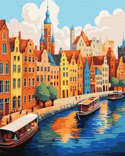 Painting by numbers - Colorful town ©art_selena_ua