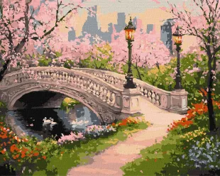 Картина за номерами - Весняний парк ©art_selena_ua