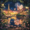 Painting by numbers - Fireworks for Paris ©art_selena_ua
