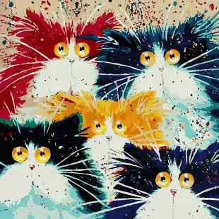 Картина за номерами - Щасливе сімейство