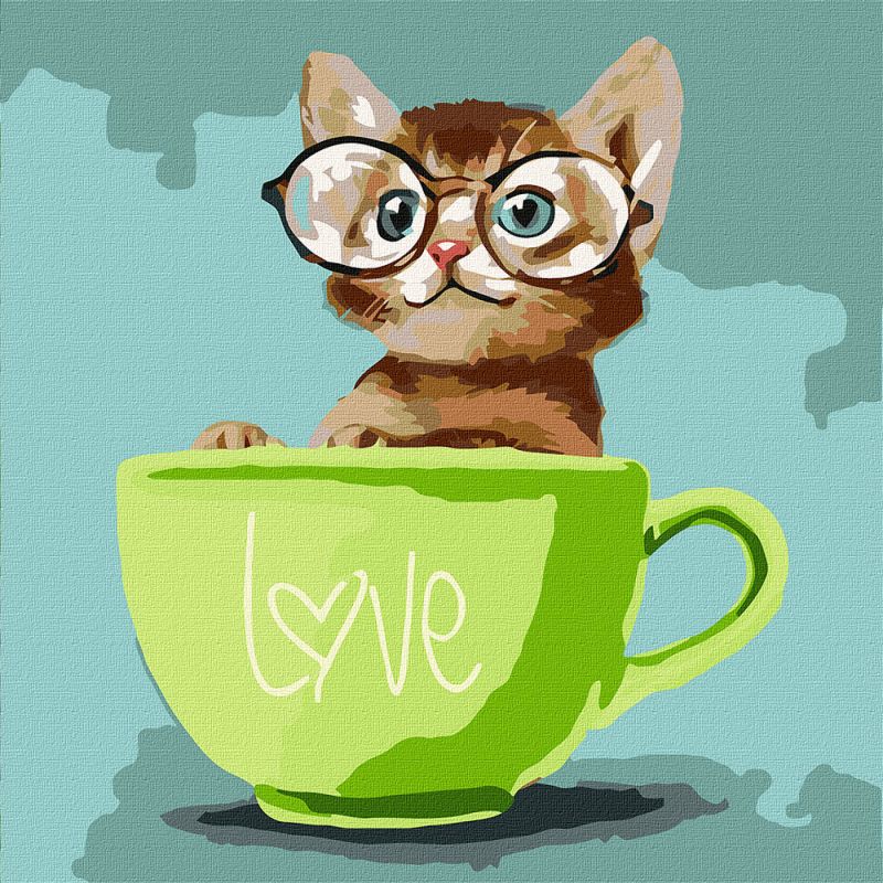 Painting by numbers - Lovely kitten 