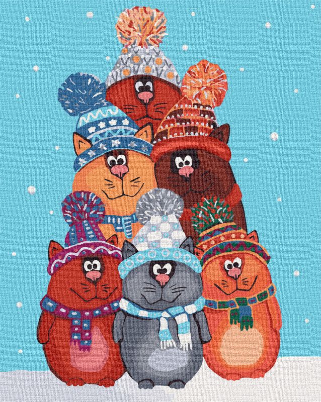 Painting by numbers - Funny furballs 