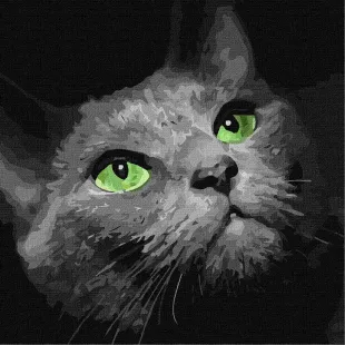 Painting by numbers - Predatory gaze 3 