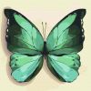 Painting by numbers - Green butterfly 