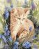 Painting by numbers - Kitten in flowers