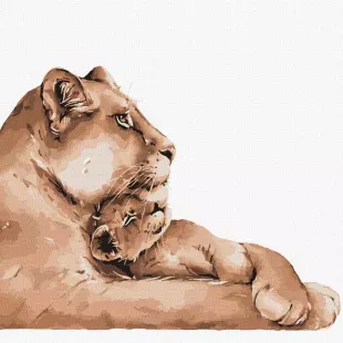 Painting by numbers - Mom's love