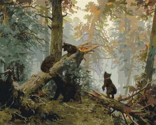 Painting by numbers - Morning in the pine forest ©I. Shishkin and K. Savitsky