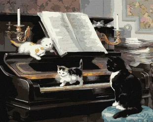 Картина за номерами - Музиканти ©Henriette Ronner-Knip