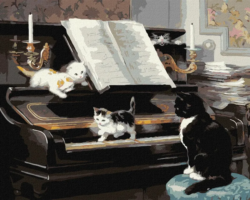 Painting by numbers - Musicians ©Henriette Ronner-Knip
