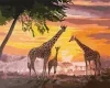 Painting by numbers - A family of giraffes ©ArtAlekhina