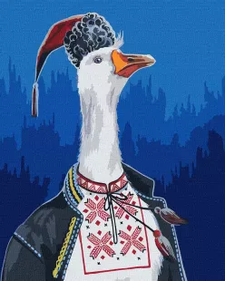 Картина за номерами - Гусак у вишиванці ©Світлана Теренчук