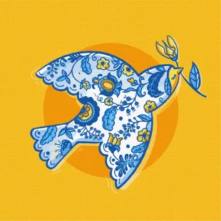 Картина за номерами - Вільна пташка ©Юлія Задорожня
