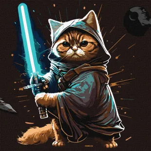 Картина по номерам - Кот-воин ©pravda.dmtr
