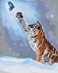 Картина по номерам - Забавы тигренка ©khutorna_art