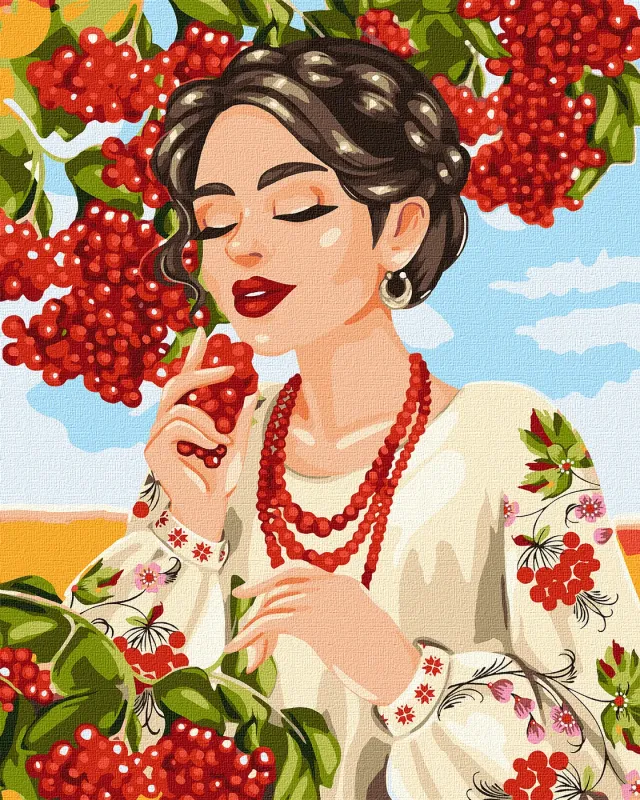 Painting by numbers - Red viburnum ©krizhanskaya