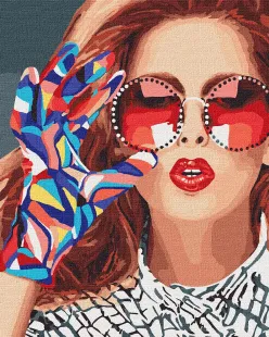 Painting by numbers - Woman of fashion 