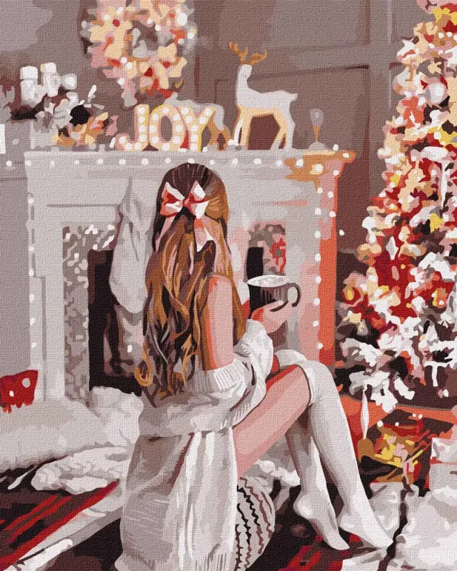 Painting by numbers - By the fireplace 