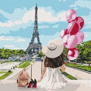 Painting by numbers - Walking along the streets of Paris 