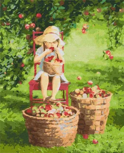 Картина за номерами - Яблучка ©Ira Volkova