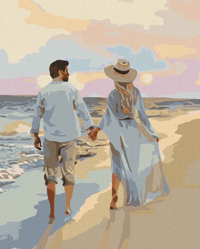 Painting by numbers - Date on the beach 