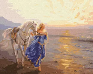 Painting by numbers - Walk along the shore