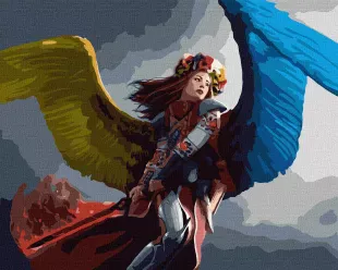 Картина за номерами - Українська захисниця