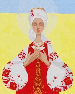 Картина за номерами - Мати-Україна ©Katya Dudnik