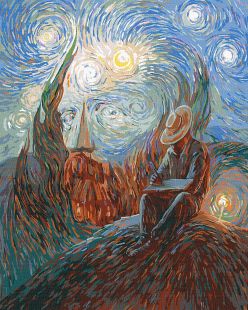 Painting by numbers - Ukrainian starry night ©Oleg Shupliak