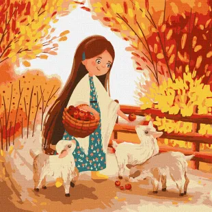 Картина за номерами - Яблучна історія ©Катерина Валерьїва