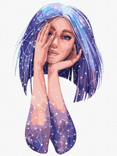 Картина за номерами - Зоряний силует ©lesya_nedzelska_art