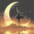 Painting by numbers - Lunar princess with metallic paints
