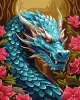 Картина по номерам - Могучий дракон с красками металлик extra ©art_selena_ua