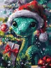 Painting by numbers - A green snake ©art_selena_ua