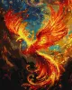 Картина по номерам - Жар-птица с красками металлик extra ©art_selena_ua