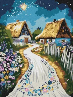 Painting by numbers - Hut ©art_selena_ua