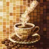 Painting by numbers - Stained glass window. Coffee ©art_selena_ua