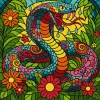 Painting by numbers - Stained glass window. Tropical cobra ©art_selena_ua