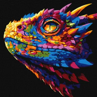 Картина за номерами - Яскравий дракон ©art_selena_ua