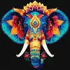 Painting by numbers - The mysterious elephant ©art_selena_ua
