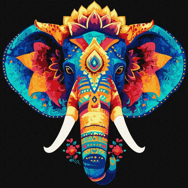 Painting by numbers - The mysterious elephant ©art_selena_ua