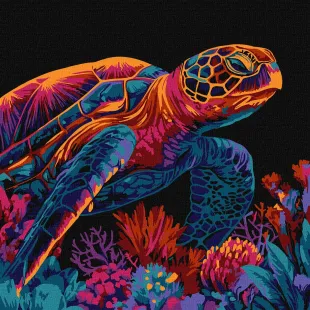 Картина за номерами - Загадкова черепаха ©art_selena_ua