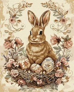 Картина за номерами - Великодній кролик 2 ©art_selena_ua