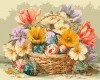 Painting by numbers - Easter basket with flowers ©art_selena_ua