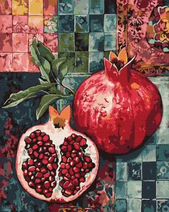 Painting by numbers - Red pomegranate ©art_selena_ua