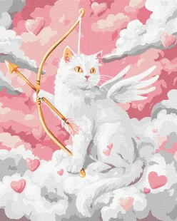 Картина по номерам - Кошачий Купидон ©art_selena_ua