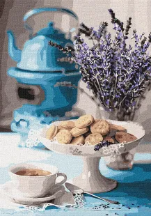 Painting by numbers - Lavender tea party 