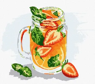 Картина за номерами - Апельсиновий коктейль