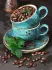 Painting by numbers - Aromatic coffee beans