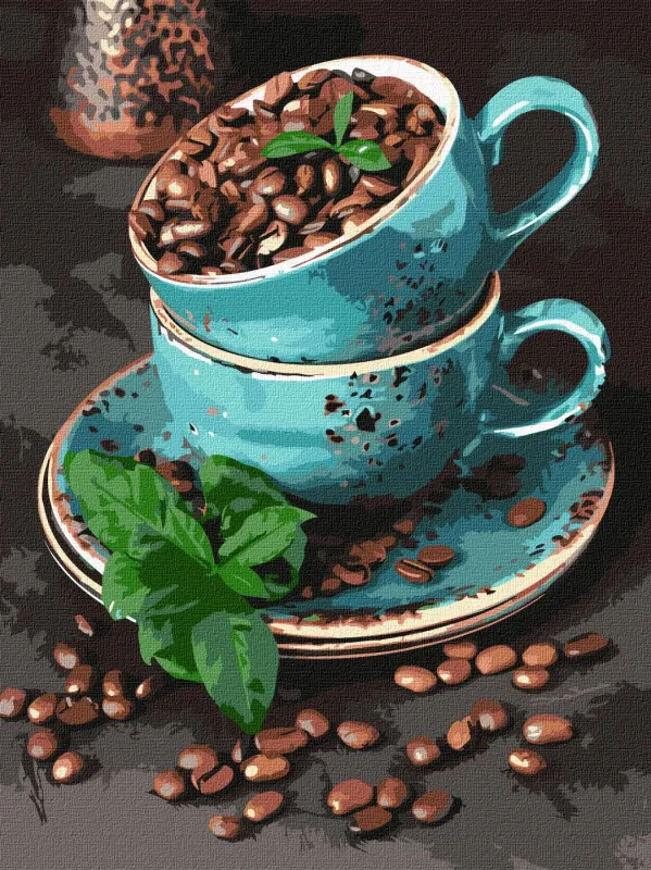 Painting by numbers - Aromatic coffee beans